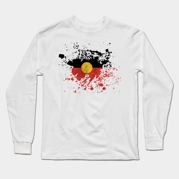 Aboriginal Flag Long Sleeve T-Shirt by CF.LAB.DESIGN